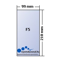 Hosszúkás F5 formátumú üdvözlőlap mintatermék