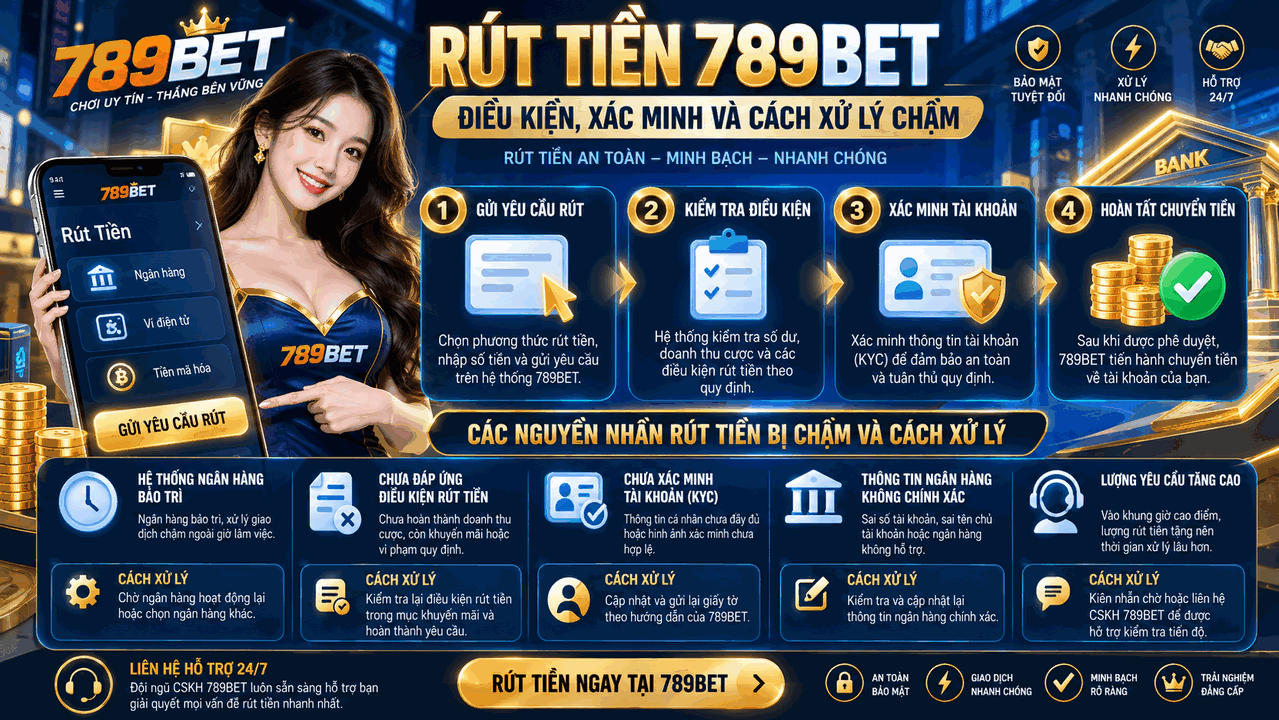 Hướng dẫn rút tiền 789BET tại 789BET